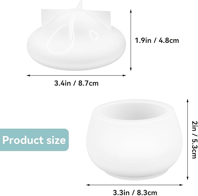 Mushroom Jars Silicone Molds with Lid Jar Resin Moulds Silicone for Epoxy Resin Casting for DIY Crafting, Candy Container, Jewelry Storage Box