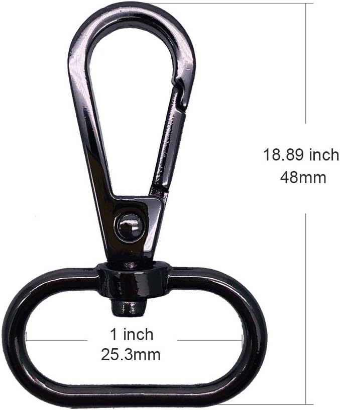 1 inch Swivel Lobster Clasps 1" Swivel Hooks for Purse Bag Handbag Making 15pcs Gunmetal Push Gate Swivel Snap Hooks Fashion Clips Craft