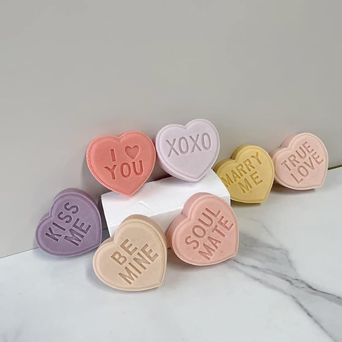 TOPYS Heart Alphabet Letter Silicone Candle Molds, DIY Casting Epoxy Letter Molds for Clay Resin Pendant Plaster Carving Making Aromatherapy Valentine's Day Gifts (Marry me)