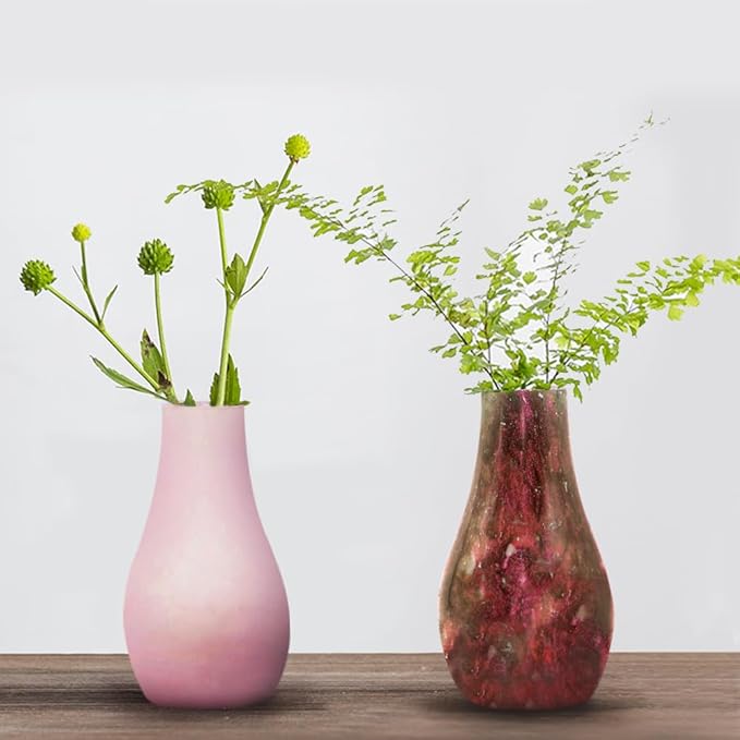 2 Pcs Concrete Vase Mold, FineGood Silicone Resin & Epoxy Casting Mold for Making Vases, DIY Making Handmade Home Display Decor Crafts