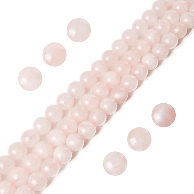 100pcs 6mm Rose Quartz Beads Natural Gemstone Beads Round Loose Beads for Jewelry Making