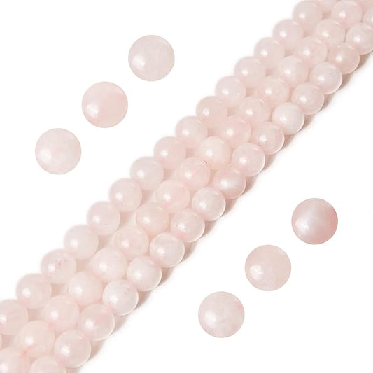 100pcs 6mm Rose Quartz Beads Natural Gemstone Beads Round Loose Beads for Jewelry Making