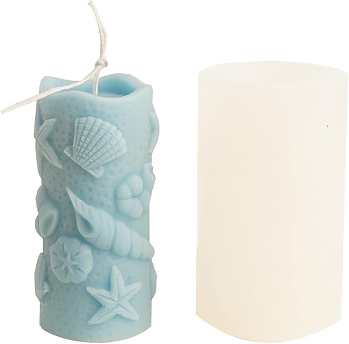 3D Silicone Cylinder Mold - Clay & Resin Casting Molds for Candle Making