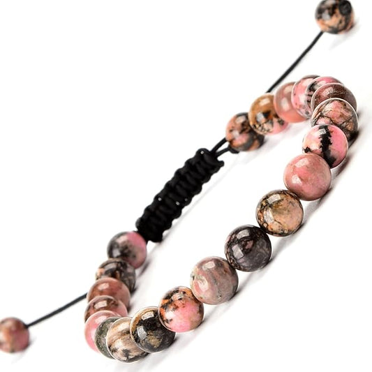 MASSIVE BEADS Natural Healing Power Gemstone Crystal Beads Unisex Adjustable Macrame Bracelets