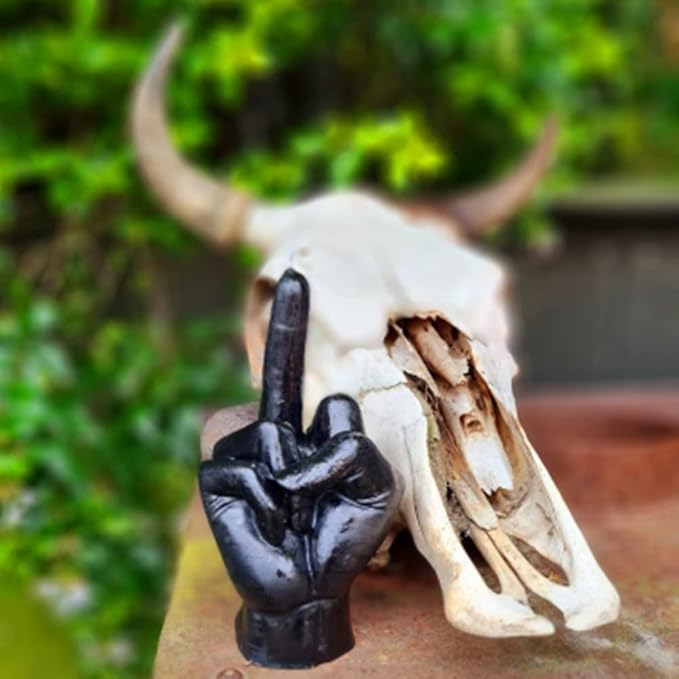 TOPYS 2-Pack Silicone Candle Molds, Wave Alphabet Letter Pillar Mold and Gesture Mold, Middle Finger Shaped and Fuck It Letter for Candle Making and Baking Making Soap Wax Cake Mousse Ice Cream