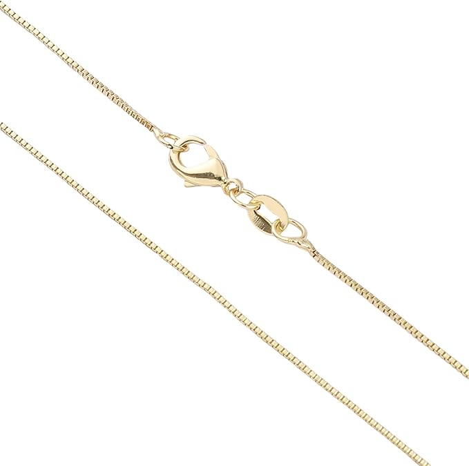 BEADIA Gold-Plated Box Chains Necklace 45cm 4pcs with Lobster Clasp for DIY Jewelry Making Findings