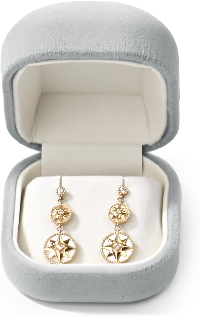 Premium Velvet Earring Box Jewelry Gift Boxes Earrings Case for Birthday,Wedding,Mother's Day, Valentine's Day Gift