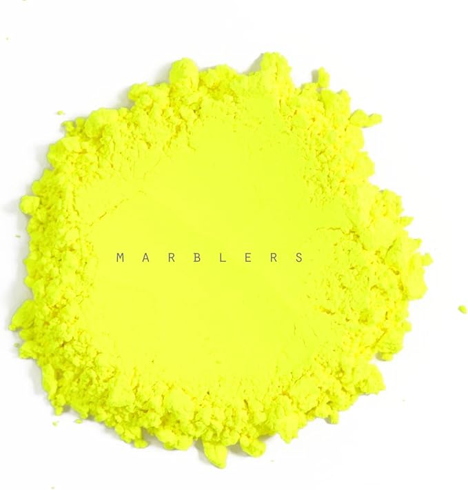 MARBLERS Fluorescent Pigment Powder [Neon Yellow] 4oz (113g) | Matte Pigment | Dye | Non-Toxic | Vegan | Cruelty-Free | Nail Polish, Nail Art, Soap, Slime, Candle, Resin, Epoxy, Acrylic Paint