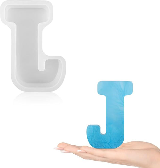 Gartful Resin Letter Molds for Casting, J Capital Alphabet Resin Silicone Molds for Epoxy, Thick 3D Silicone Letter Molds for Making Letters, Word Sign Art, DIY Crafts, Making Candle, Party Home Decor