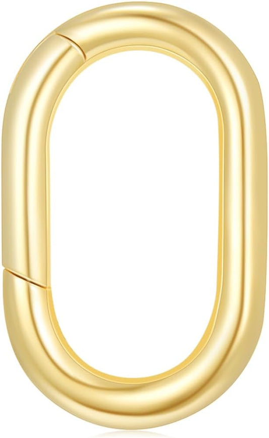 14K Gold Jewelry Clasp Necklace Extender Clasp Bracelet Extension Connector for DIY Necklace Bracelet Anklet Jewelry Making (Style 3)