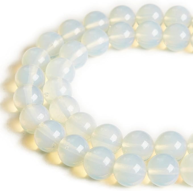 100pcs 10mm Opal Beads Natural Gemstone Beads Round Loose Beads for Jewelry Making