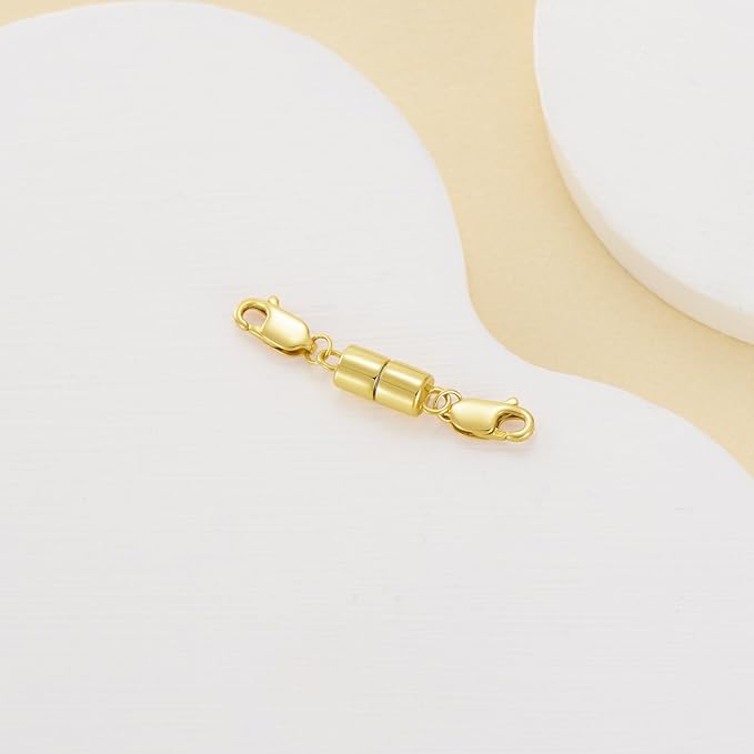 10K Real Gold Necklace Connector Extender Clasps for DIY Bracelet Jewelry Making, Lobster Clasp Extender Necklace Clasp Connector Bracelet Extension, Double Lobster Clasp 10K Gold(Style 7)