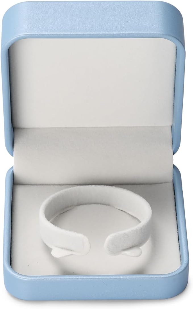 Gorgeous Bracelet Gift Box Bracelet Holder PU Leather Bracelet Display Box Bracelet Boxes Small Jewelry Gift Box Bracelet Jewelry Box Velvet Interior Bracelet Bangle Storage(Blue)