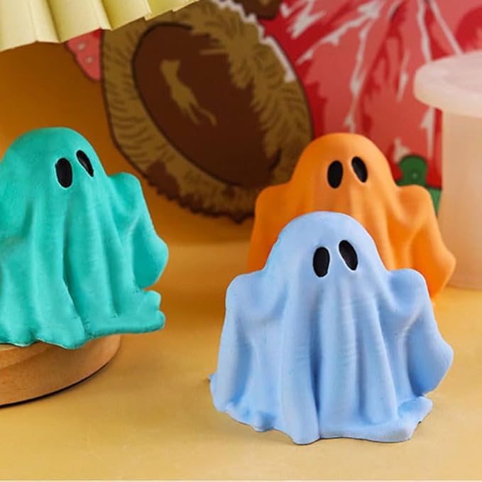 TOPYS Halloween Ghost Candle Silicone Mold DIY 3D Scented Candle Making Wax Mould Gypsum Ornament Resin Soap Chocolate Mold Home Decor