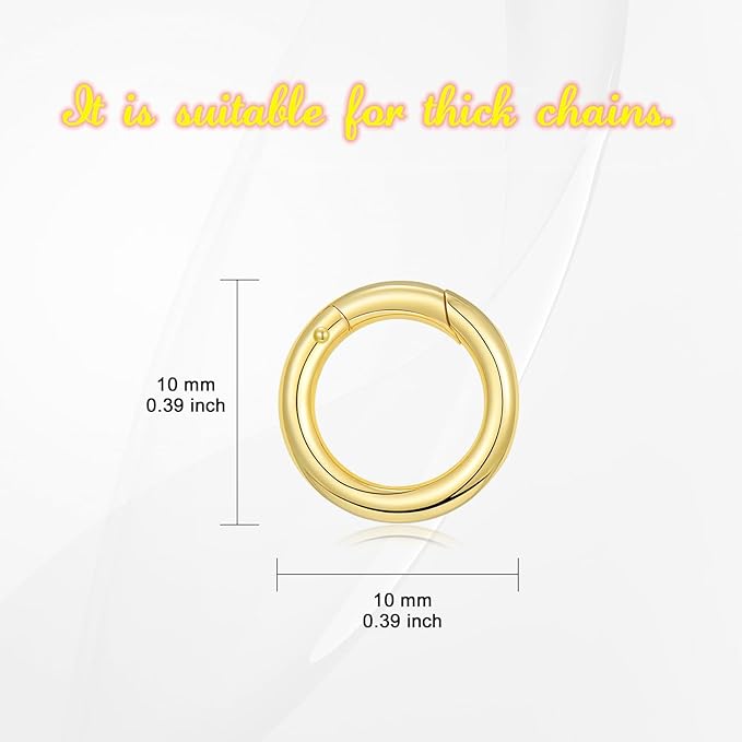 14K Gold Jewelry Clasp Necklace Extender Clasp Bracelet Extension Connector for DIY Necklace Bracelet Anklet Jewelry Making (Style 4)