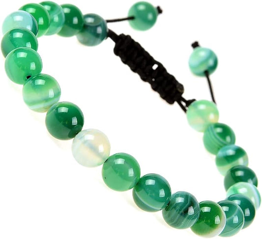 MASSIVE BEADS Natural Healing Power Gemstone Crystal Beads Unisex Adjustable Macrame Bracelets