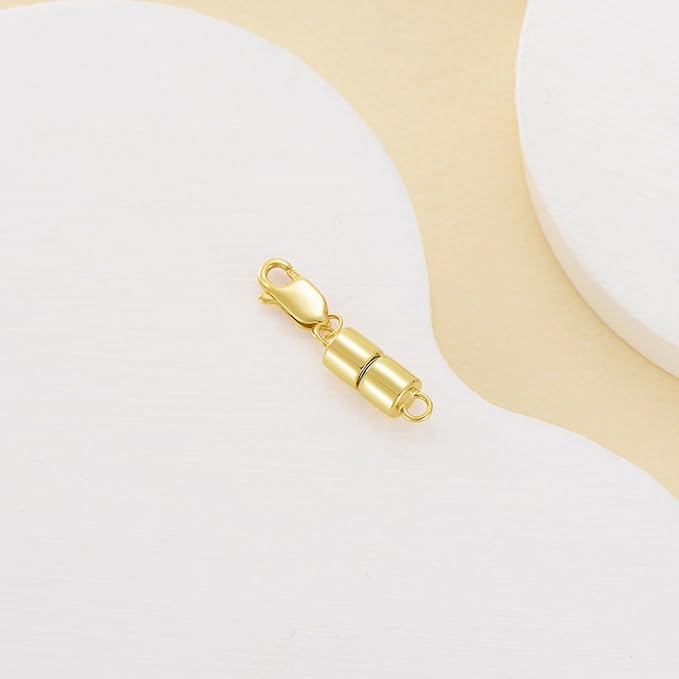 10K Real Gold Necklace Connector Extender Clasps for DIY Bracelet Jewelry Making, Lobster Clasp Extender Necklace Clasp Connector Bracelet Extension, Double Lobster Clasp 10K Gold(Style 6)