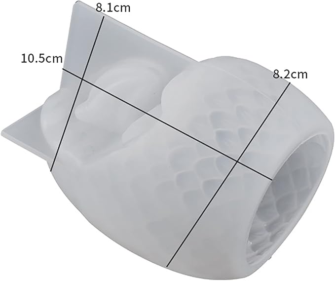 3D Dragon Animal Half Egg Dragon Candle Silicone Wave Spiral Candle Mold - Silicone Resin Casting Molds for Candle & Resin & Soap Craft Supplies