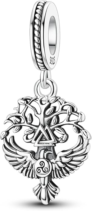 Hexagram Charms For Bracelets, Sterling Silver Eagle Tree Of Life Charms For Pandora Bracelets, Dangle Pendants & Bead Charm For DIY Jewelry Great Gift For Her