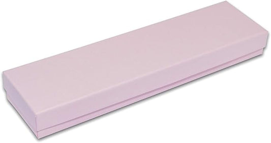 TheDisplayGuys - 25-Pack #82 Cotton Filled Cardboard Paper Jewelry Boxes Gift Case - Pastel Pink (8.0" x 2.0" x 1.0") - for Shipping or Storage