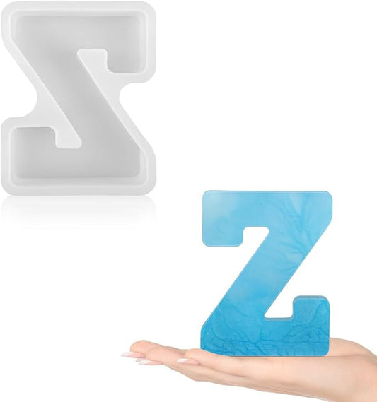 Gartful Resin Letter Molds for Casting, Z Capital Alphabet Resin Silicone Molds for Epoxy, Thick 3D Silicone Letter Molds for Making Letters, Word Sign Art, DIY Crafts, Making Candle, Party Home Decor