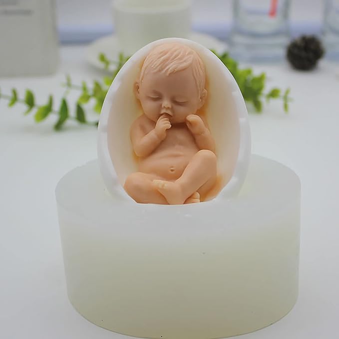 Baby Egg Shaped Silicone Mold for Cake/Resin/Clay/Candle/Wax