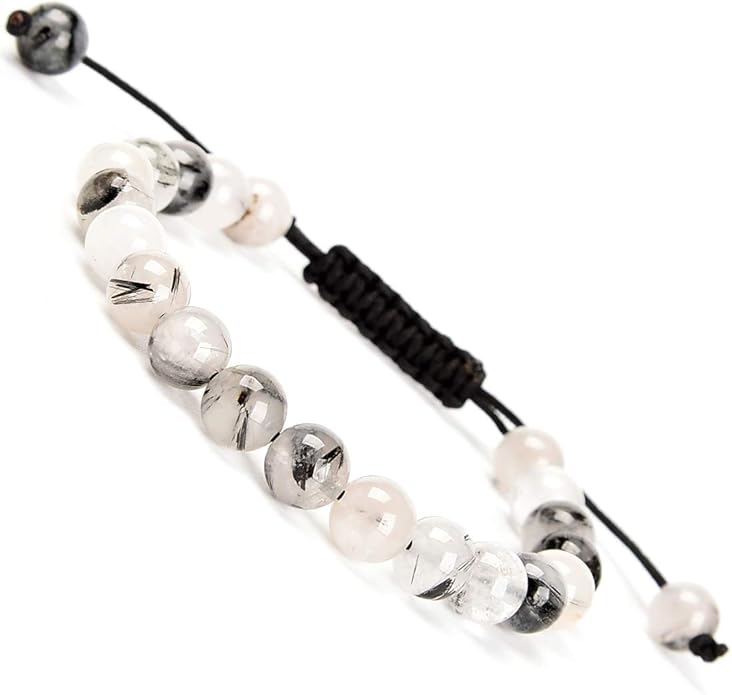 MASSIVE BEADS Natural Healing Power Gemstone Crystal Beads Unisex Adjustable Macrame Bracelets