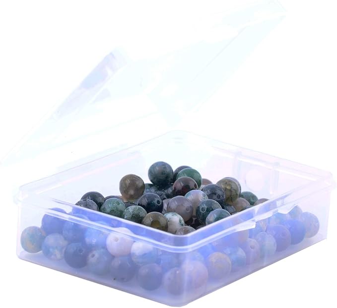 Natural Stone Beads 100pcs 8mm India Agate Round Genuine Real Stone Beading Loose Gemstone Hole Size 1mm DIY Charm Smooth Beads for Bracelet Necklace Earrings Jewelry Making (India Agate)