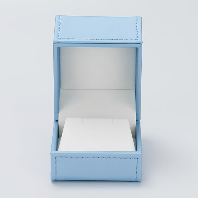 Leather Earring Gift Box Jewelry Gift Boxes Trinket Storage Case for Anniversary Wedding Birthday Mother's Day Gifts(Blue)