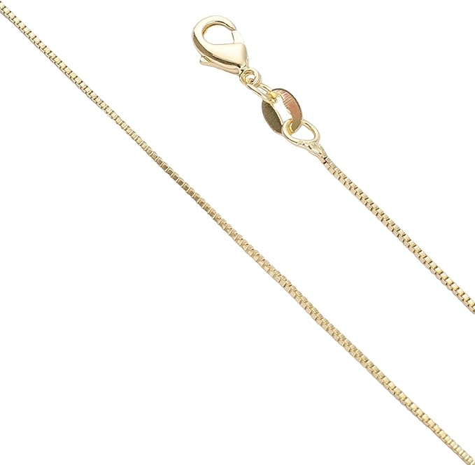 BEADIA Gold-Plated Box Chains Necklace 45cm 4pcs with Lobster Clasp for DIY Jewelry Making Findings