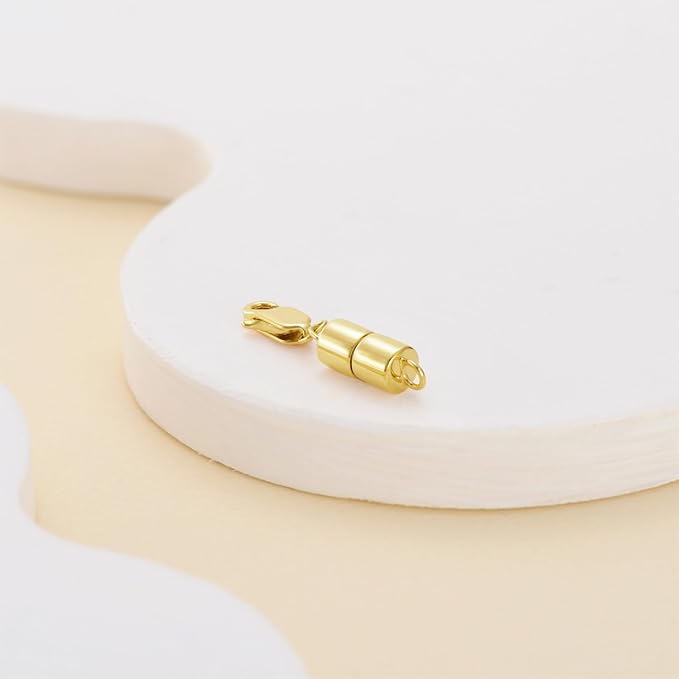 10K Real Gold Necklace Connector Extender Clasps for DIY Bracelet Jewelry Making, Lobster Clasp Extender Necklace Clasp Connector Bracelet Extension, Double Lobster Clasp 10K Gold(Style 6)