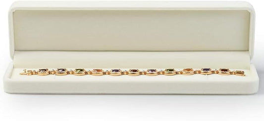Oirlv Velvet Jewelry Storage Box Bracelet/Necklace/Long chain Gift Box Showcase Display Organizer