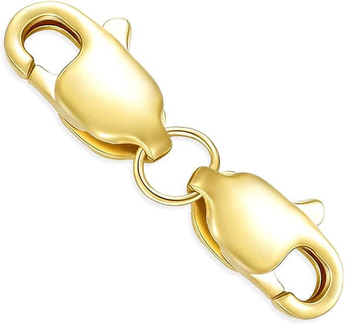 Real 14k Gold Lobster Clasp/Spring Clasp/S Clasp for DIY Necklace Bracelet Jewelry Making(Style 11)