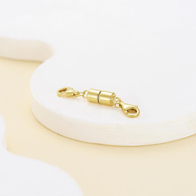 10K Real Gold Necklace Connector Extender Clasps for DIY Bracelet Jewelry Making, Lobster Clasp Extender Necklace Clasp Connector Bracelet Extension, Double Lobster Clasp 10K Gold(Style 5)