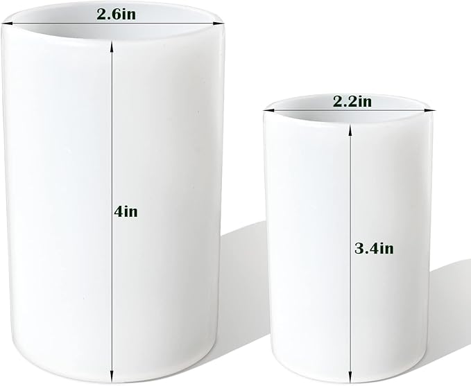 Cylinder Molds for Candle Making,4 Inch and 3.5 Inch Candle Making Molds Silicone,Large Pillar Silicone Molds for Aromatherapy Candles,Epoxy Resin,Casting,Wax, Soaps, Flower Specimen, DIY Clay Craft