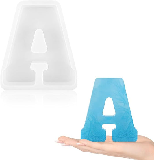 Gartful Resin Letter Molds for Casting, A Capital Alphabet Resin Silicone Molds for Epoxy, Thick 3D Silicone Letter Molds for Making Letters, Word Sign Art, DIY Crafts, Making Candle, Party Home Decor