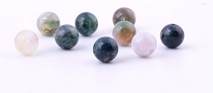 Natural Stone Beads 100pcs 8mm India Agate Round Genuine Real Stone Beading Loose Gemstone Hole Size 1mm DIY Charm Smooth Beads for Bracelet Necklace Earrings Jewelry Making (India Agate)