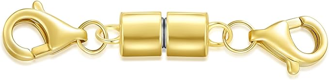 10K Real Gold Necklace Connector Extender Clasps for DIY Bracelet Jewelry Making, Lobster Clasp Extender Necklace Clasp Connector Bracelet Extension, Double Lobster Clasp 10K Gold(Style 5)