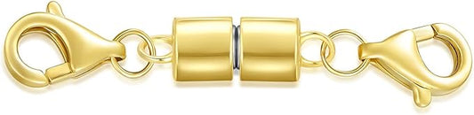 10K Real Gold Necklace Connector Extender Clasps for DIY Bracelet Jewelry Making, Lobster Clasp Extender Necklace Clasp Connector Bracelet Extension, Double Lobster Clasp 10K Gold(Style 5)