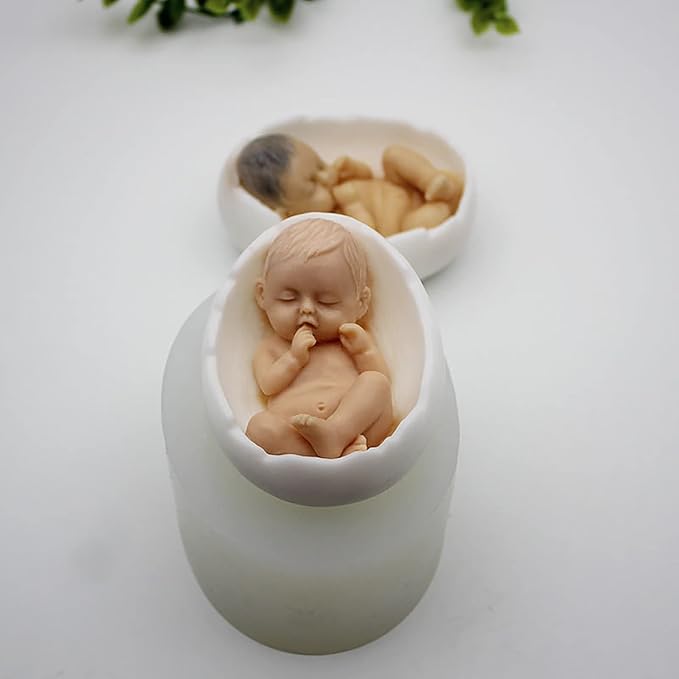 Baby Egg Shaped Silicone Mold for Cake/Resin/Clay/Candle/Wax