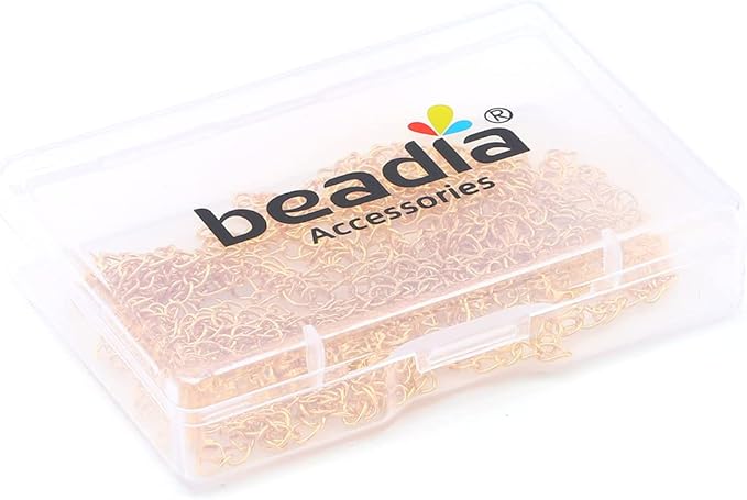 BEADIA 18K Gold Plated Tail Chains 3.0mm 2 Meters Extension Chains for Jewelry Making Findings