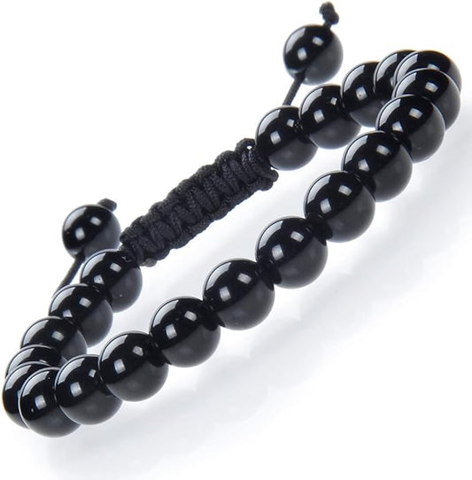 MASSIVE BEADS Natural Healing Power Gemstone Crystal Beads Unisex Adjustable Macrame Bracelets