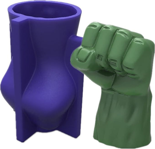 Fist Candle Hand Resin Clay Mold - 3D Silicone Mold for Candle Making, Resin Casting, and Craft Supplies