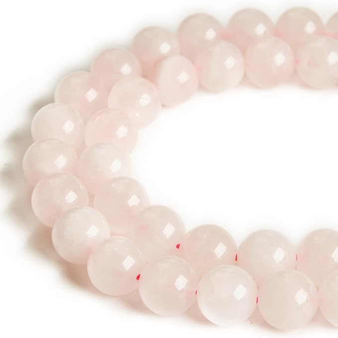 100pcs 10mm Rose Quartz Beads Natural Gemstone Beads Round Loose Beads for Jewelry Making