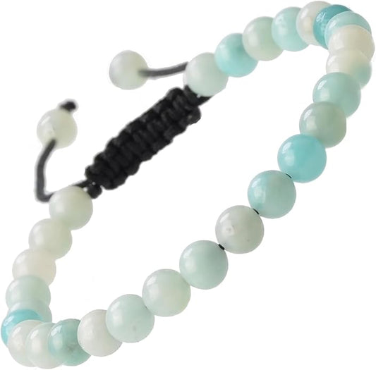 MASSIVE BEADS Natural Healing Power Gemstone Crystal Beads Unisex Adjustable Macrame Bracelets