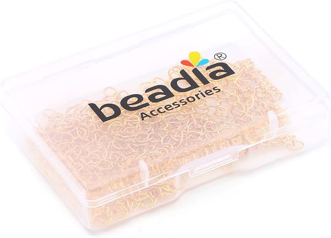 BEADIA 18K Gold Plated Tail Chains 4.0mm 2 Meters Extension Chains for Jewelry Making Findings