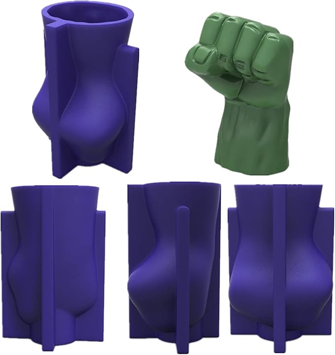 Fist Candle Hand Resin Clay Mold - 3D Silicone Mold for Candle Making, Resin Casting, and Craft Supplies