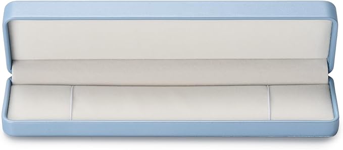 Blue Leather Bracelet Necklace Box Jewelry Gift Boxes for Bracelet Necklace Chains Choker Storage For Birthday, Wedding, Valentine's Day, Mother's Day Gifts(Blue)