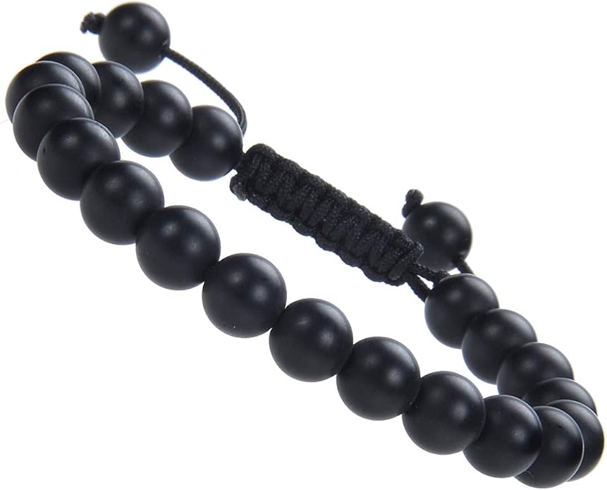 MASSIVE BEADS Natural Healing Power Gemstone Crystal Beads Unisex Adjustable Macrame Bracelets