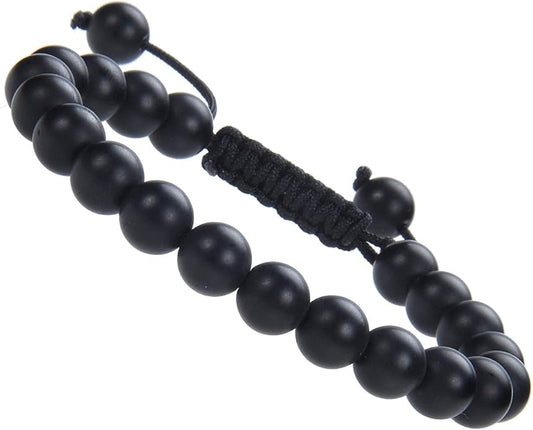 MASSIVE BEADS Natural Healing Power Gemstone Crystal Beads Unisex Adjustable Macrame Bracelets